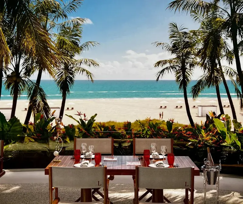 Beachfront dining