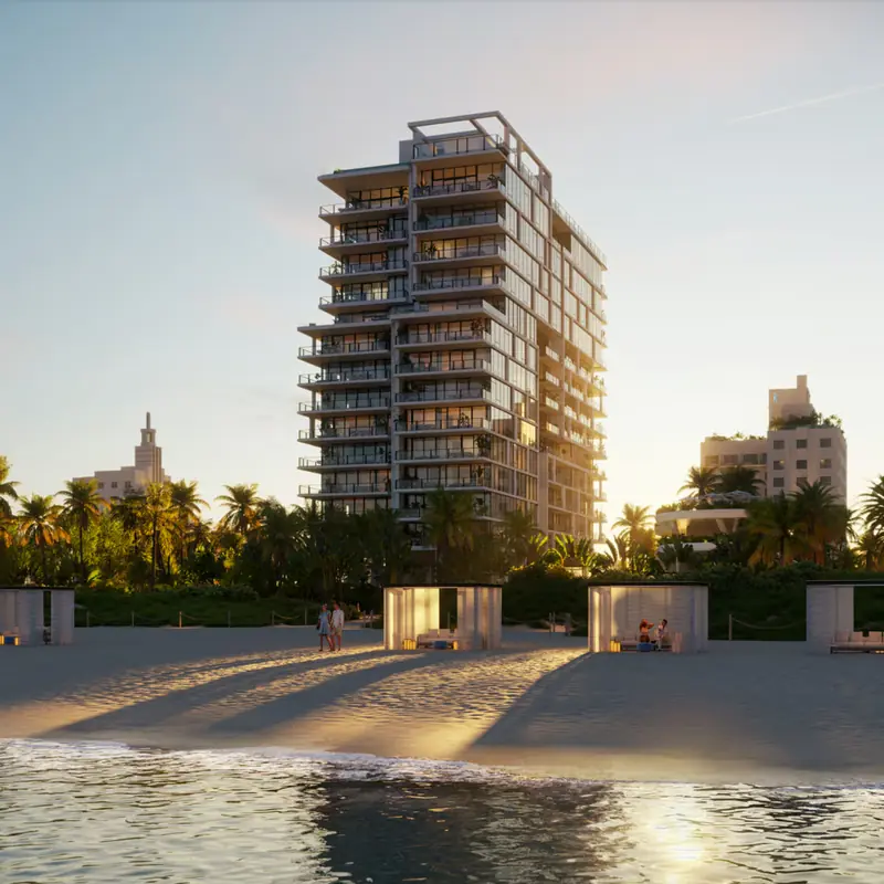 The tower seen from the beach