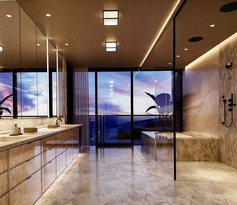Residence primary bathroom