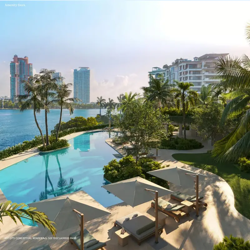 Lagoon pool overlooking the bay