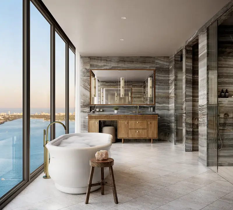 Residence primary bathroom